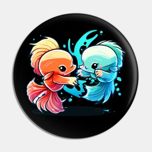 TWO COOL BETTA FISH FIGHTING Pin