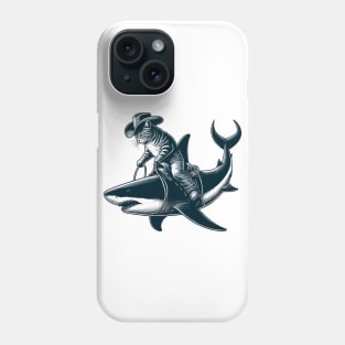 Meowdy Texas Cowboy Rodeo Cat Ride On Shark Phone Case