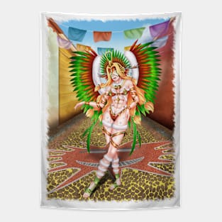 Christmas Quetzalcoatl Tecnica Mask Background  Jagged Tapestry