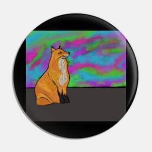 Fox and the Northern Lights Pin