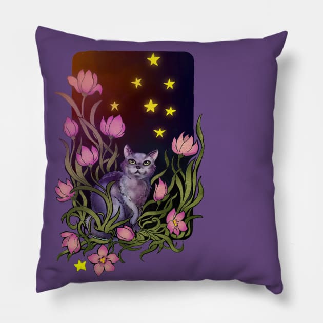 A Fallen Star Cat Pillow by Alex KUJAWA