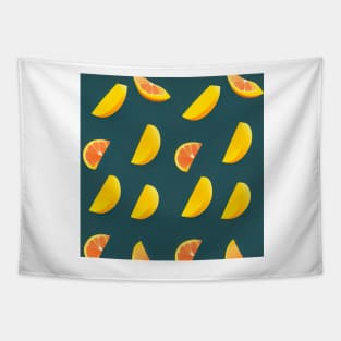 Cut out mango and blood orange pattern Tapestry