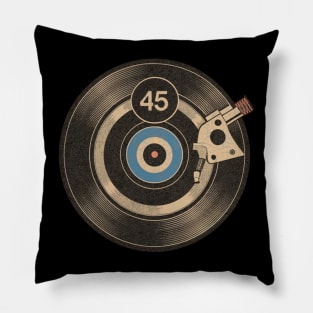 45 Record Adapter (Distressed) Pillow