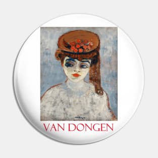 Woman with Cherries on Her Hat by Kees van Dongen Pin