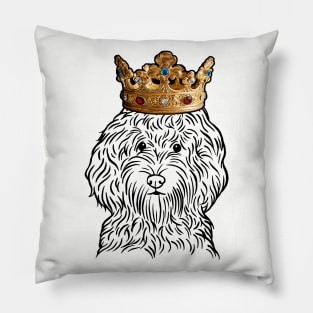 Cockapoo Dog King Queen Wearing Crown Pillow