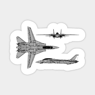 F-14 Tomcat Tri-View Magnet