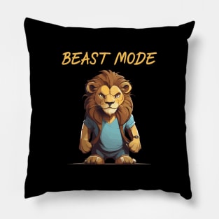 Beast mode for gym Pillow