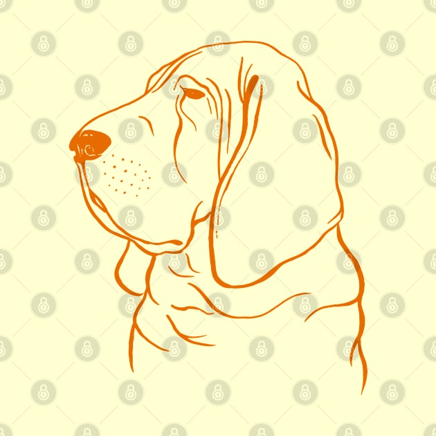 Bloodhound (Pale Yellow and Orange) by illucalliart