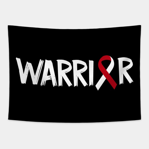 Warrior Head and Neck Cancer Support Patients Tapestry by followthesoul