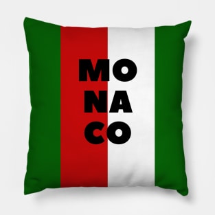 Monaco City in Monaco Flag Vertical Pillow