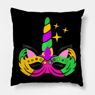 Kids Girls Mardi Gras Unicorn For Baby Pillow