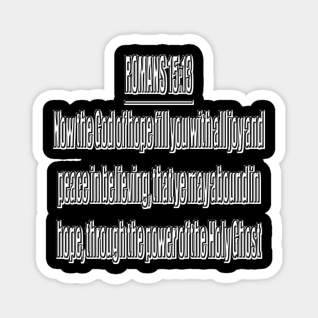 Romans 15:13 Bible Verse KJV Text Magnet by Holy Bible Verses