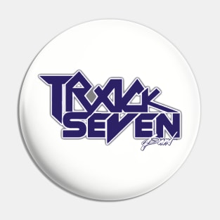 Throwback Purple Track Seven Band Logo Pin