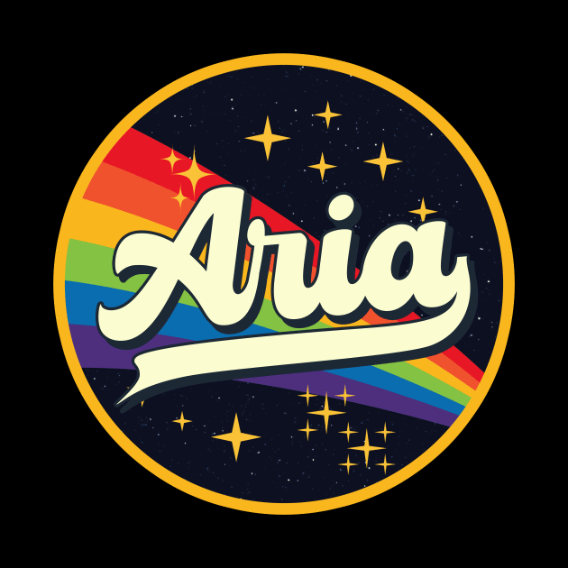 Aria // Rainbow In Space Vintage Style by LMW Art