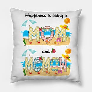 Happiness Is Being A Mom And Memaw Summer Beach Happy Mother's Pillow