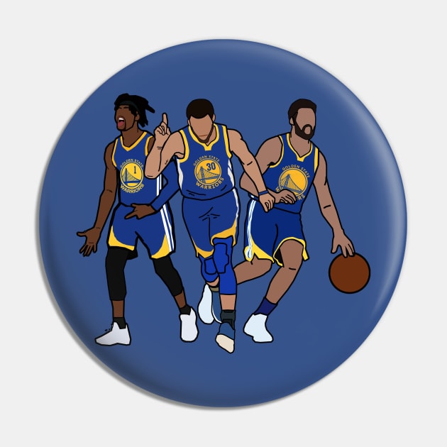 Steph Curry/Klay Thompson/D'Angelo Russell Golden State Warriors Big 3 2020 NBA Pin by xavierjfong