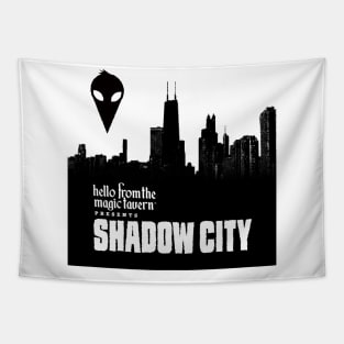 Shadow City B&W Tapestry