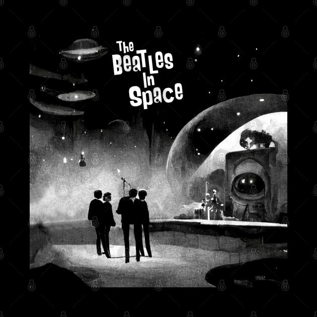 The Beatles in Space Parody Album Cover by offsetvinylfilm