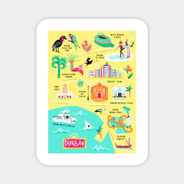 Durban Map Durban TeePublic