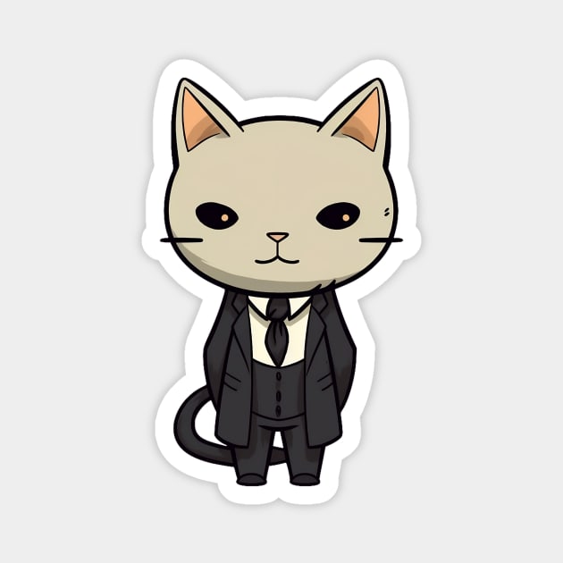 Tuxedo Cat Magnet by stkUA