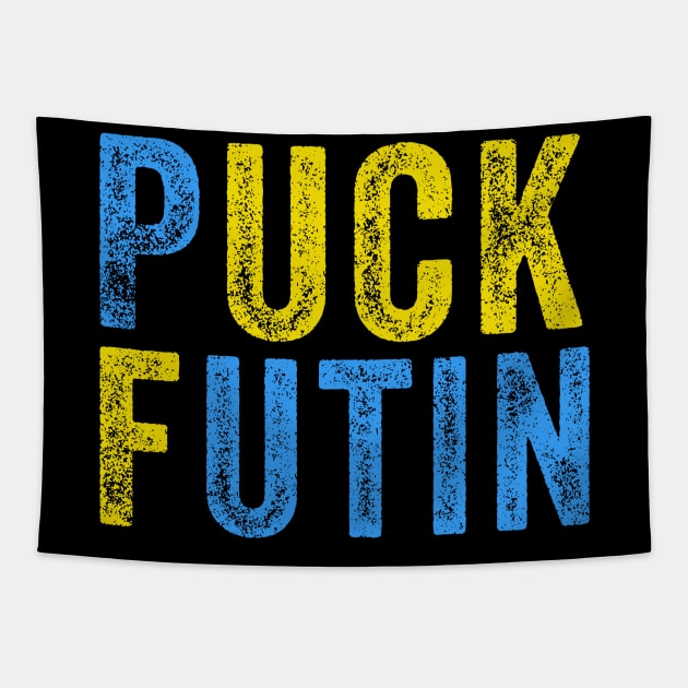 Puck Futin Stand With Ukraine Tee Puck Futin Stand Ukraine Tapestry by fadi1994