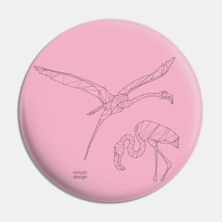 Origami - Flamingos Pin