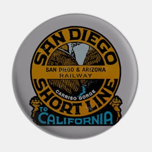 Vintage San Diego and Arizona Railway Pin