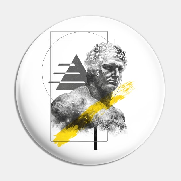 Buff Greek Statue Pin by HilariousDelusions