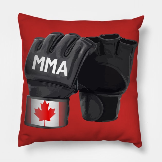 Mixed Martial Arts - Canadian Pride Pillow by WaltTheAdobeGuy