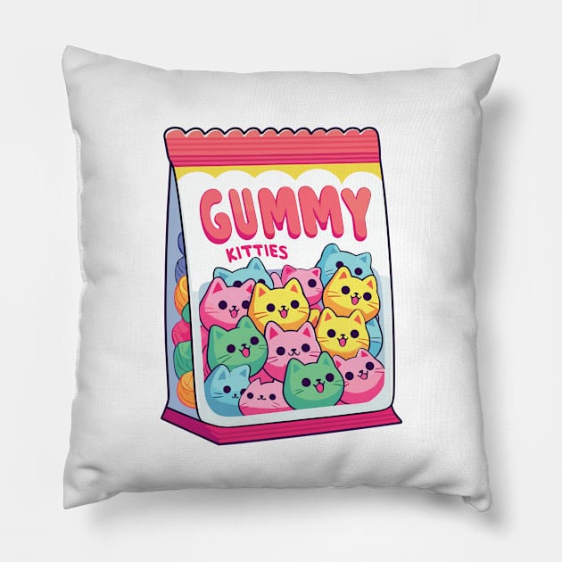 Gummy Kitties Pillow by katzura