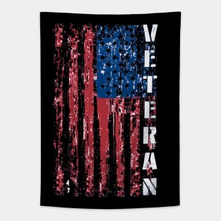 Distressed American Flag Proud Us Army Veteran Tapestry