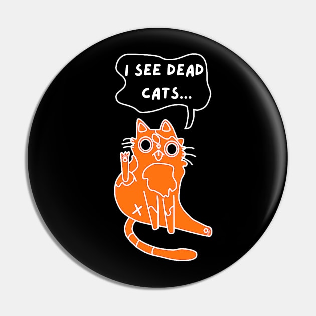 Dead Cats on Halloween Pin by Dreanpitch