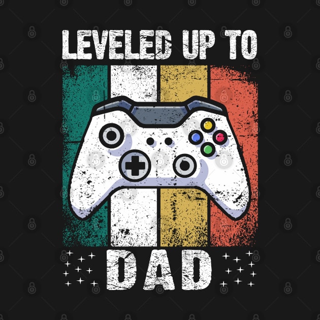 New dad leveled up to dad retro gaming joystick father gift by Moe99