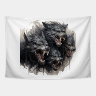Angry Wolves Tapestry