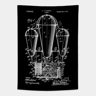 Hot Air Balloon Airship Vintage Patent 1911 Tapestry