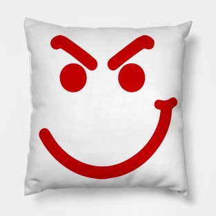 Mischievous Smirk red 2 Pillow