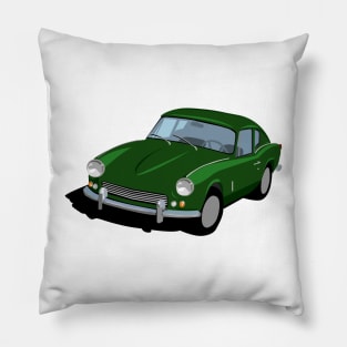 Triumph GT6 Mk1 Graphic  -British Racing Green Pillow