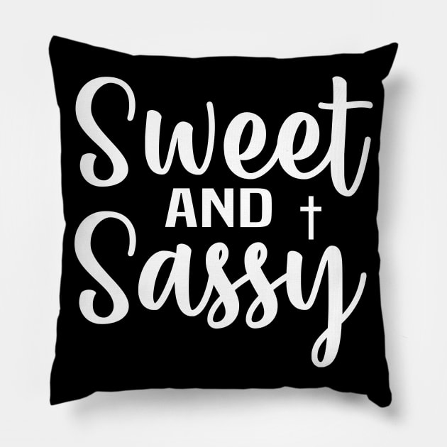 Sweet and Sassy - Sassy Sarcasm Sarcastic Pillow by fromherotozero