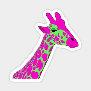 Neon Giraffe Magnet