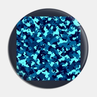 Blue Turquoise Camouflage Pin