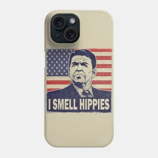 I Smell Hippies Ronald Reagan Phone Case