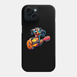 Dachshund Guitarist Guitar Music Dog Phone Case