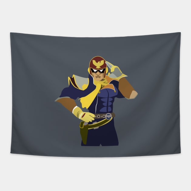 Captain Falcon Salute Tapestry by chrispocetti