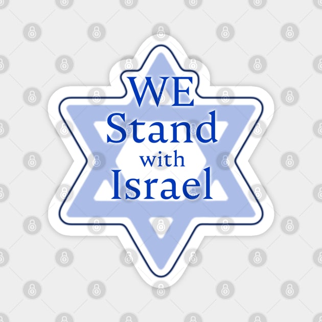 WE Stand with Israel Magnet by designs-by-ann