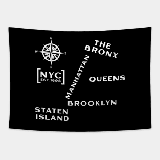 Minimalist NYC (White) Tapestry