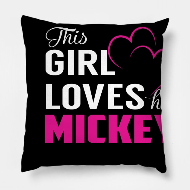 This Girl Loves Her MICKEY Pillow by LueCairnsjw