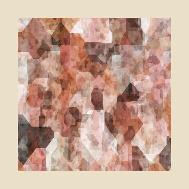 Rustic Shades of Browns Geometric Abstract Pattern by TMHirstArts