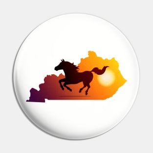 Horse Gallop in Sunset Pin