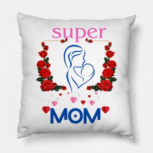 Super Mom Themed Design Pillow