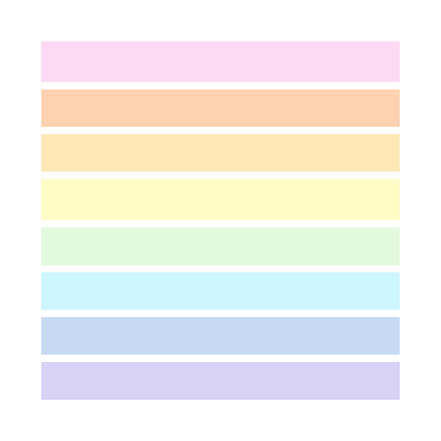 Pastel rainbow stripe - horizontal by bettyretro